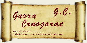 Gavra Crnogorac vizit kartica
